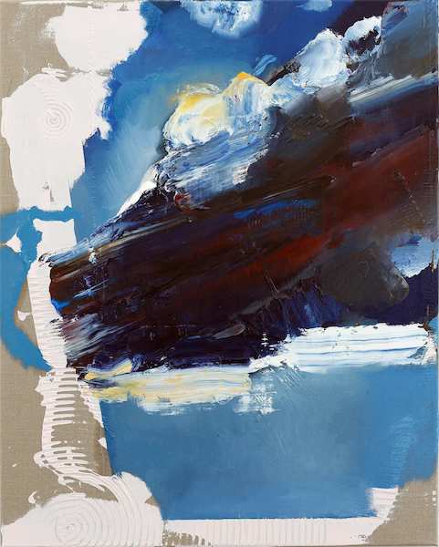 Rayk Goetze: Himmel über L. [1], 2020, oil and acrylic on canvas, 100 x 80 cm

